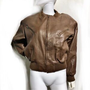 Brandon Thomas Vintage 80’s  Leather Bomber Jacket